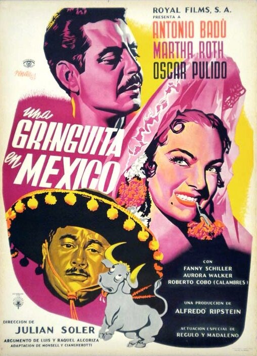 Una gringuita en México (1951) постер