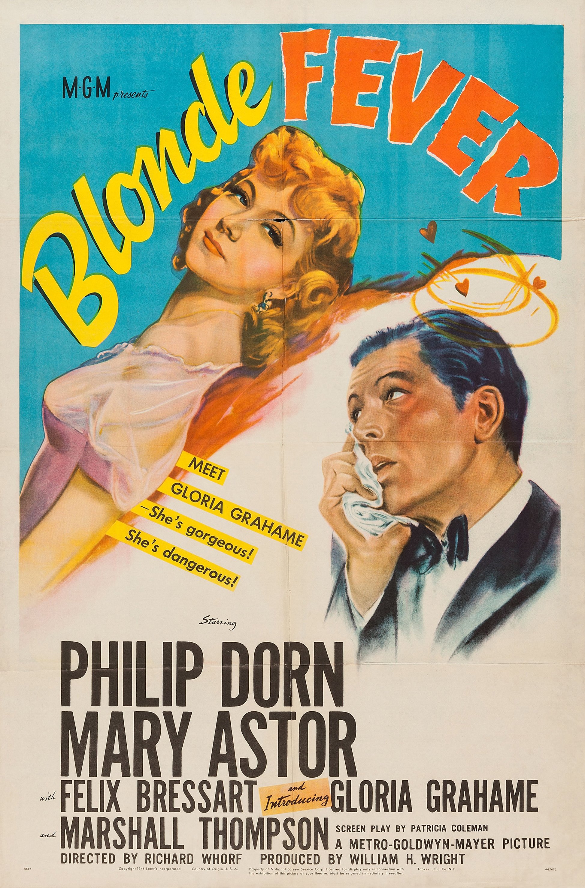 Светловолосая лихорадка (1944) постер
