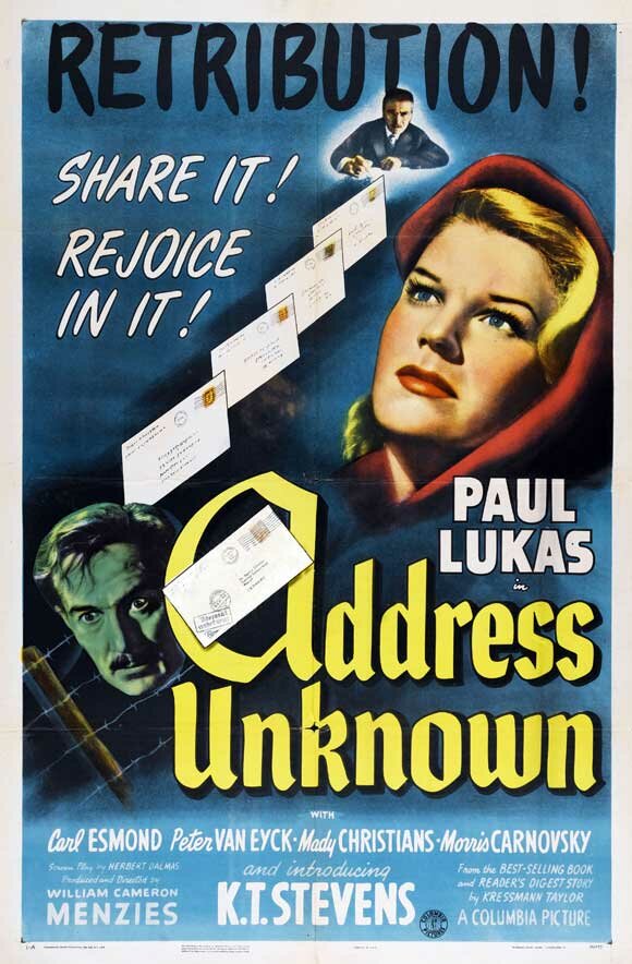 Адрес неизвестен (1944) постер