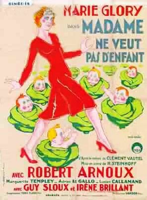 Madame ne veut pas d'enfants (1932) постер
