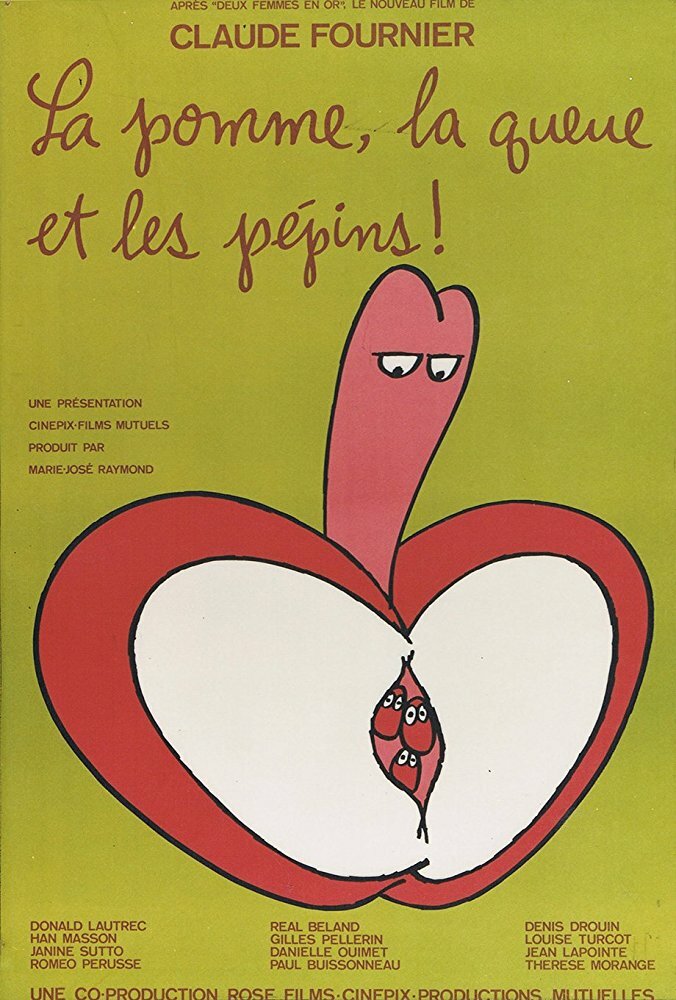Яблоко, червяк и семена (1974) постер