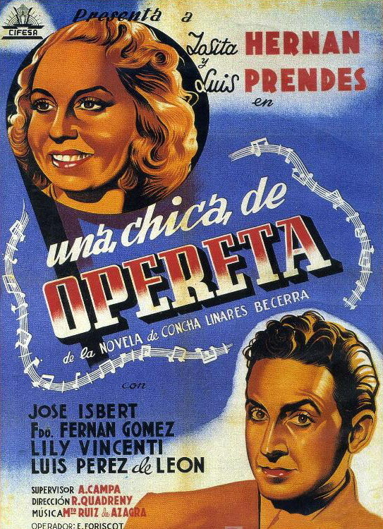 Девушка из оперетты (1944) постер